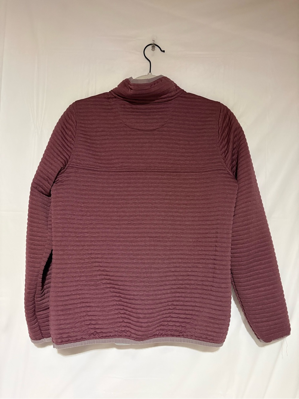 L.L. Bean Ribbed Snap-Placket Pullover in Mauve - Picture 7 of 8